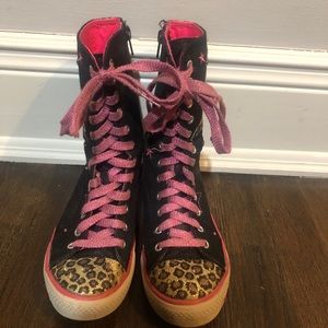 GIRLS SKECHERS TWINKLE TOES HIGH TOP SNEAKERS